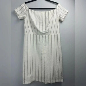 Line+Dot Catch Me If You Can Stripe Off Shoulder mini dress size Large